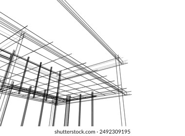 architectural sketch of a building