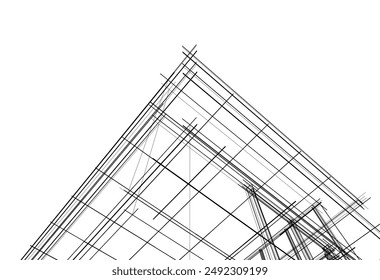 boceto arquitectónico de un edificio