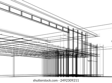 architectural sketch of a building