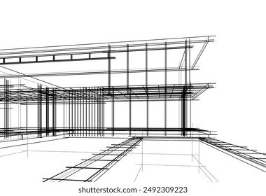 architectural sketch of a building