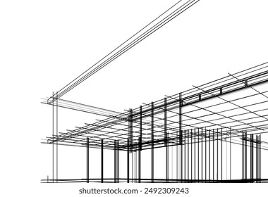 boceto arquitectónico de un edificio