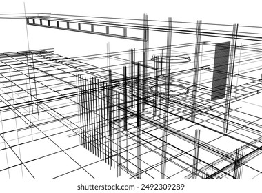 architectural sketch of a building