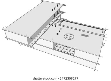 architectural sketch of a building
