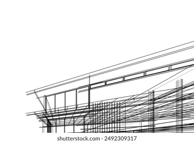 architectural sketch of a building