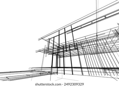 boceto arquitectónico de un edificio