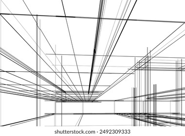 boceto arquitectónico de un edificio