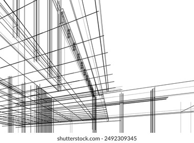 architectural sketch of a building