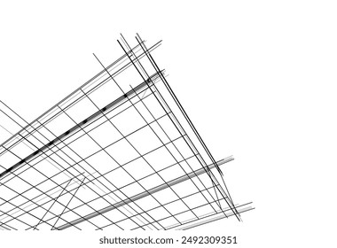 architectural sketch of a building