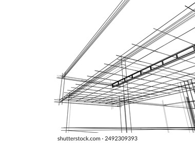 architectural sketch of a building