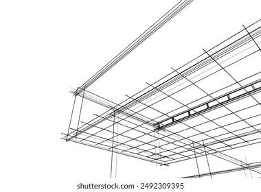 architectural sketch of a building