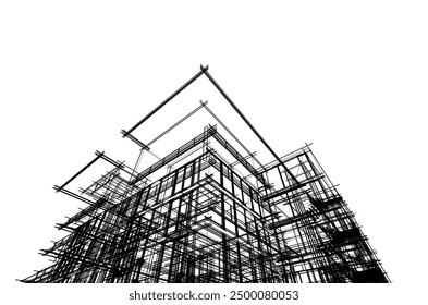 architectural sketch of a building
