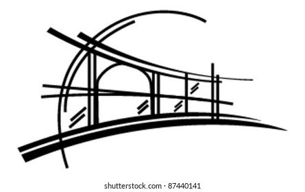 architectural sketch of building. architecture icon. vector illustration