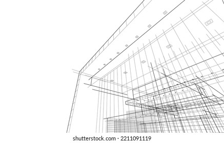 architectural sketch of a house