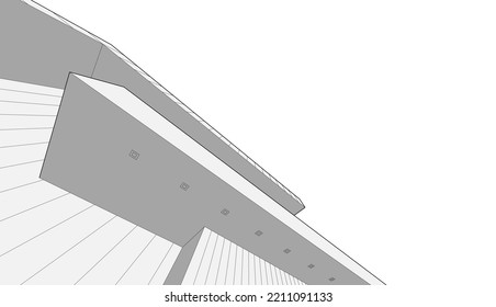 architectural sketch of a house