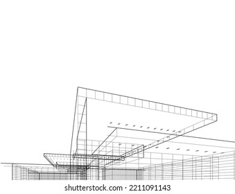 esbozo arquitectónico de una casa