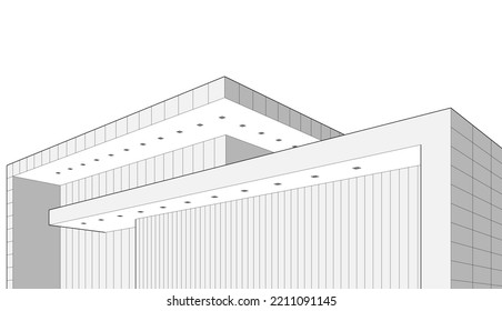esbozo arquitectónico de una casa