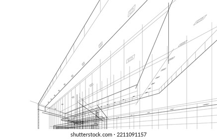 esbozo arquitectónico de una casa