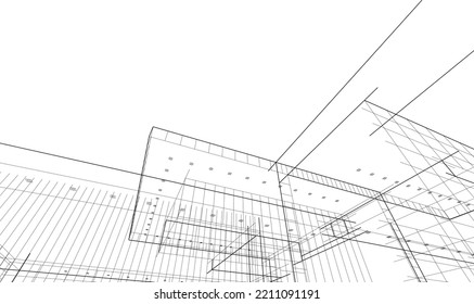 architectural sketch of a house