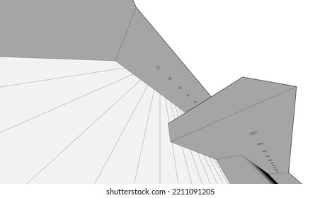architectural sketch of a house