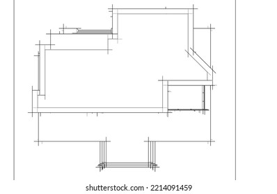 architectural sketch of a house