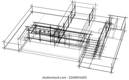 Esbozo arquitectónico de una casa