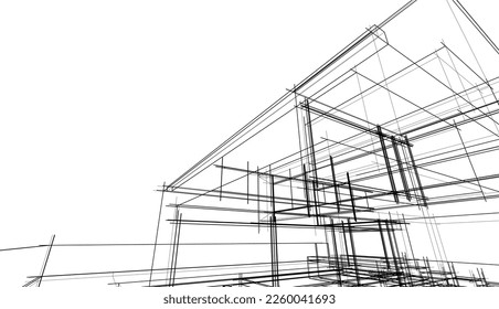 Esbozo arquitectónico de una casa