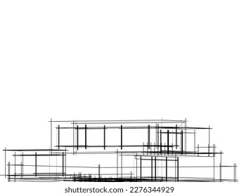 esbozo arquitectónico de una casa
