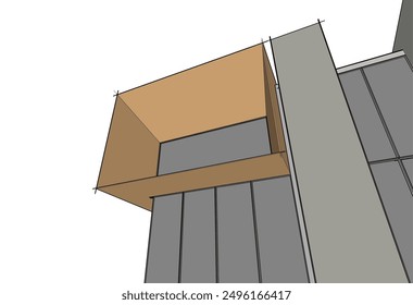 Architectural sketch of a house