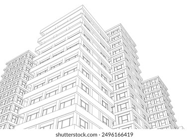 Boceto arquitectónico de una casa