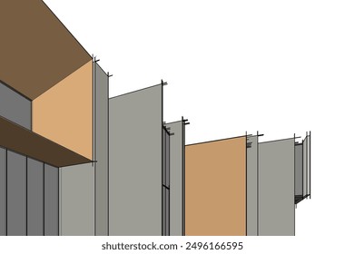 Architectural sketch of a house
