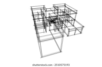 Boceto arquitectónico de una casa