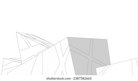 dibujo arquitectónico vector ilustración 3d