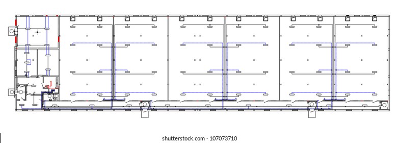 Architectural sketch. Vector EPS10