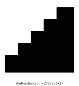 Architektonische Treppe Silhouette Vektor Symbol für Innen-und Außendesign