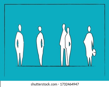 Architectural Standing People And Figure Pack For Drawing Diagrams And Sketches (Vector)