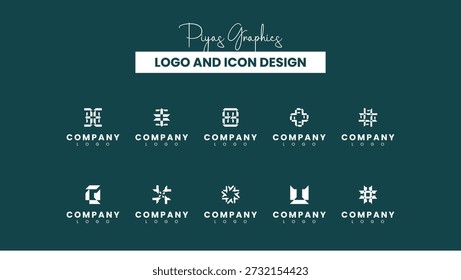 Architektur-Starburst-Logo-Symbolsatz