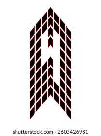 Architectural style number 4. Numeral monogram. Perfect for t-shirts, sports cars, architecture, construction and buildings.