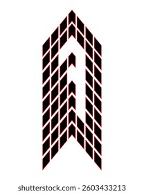Architectural style number '7'. Numeral monogram. Perfect for t-shirts, sports cars, architecture, construction and buildings.