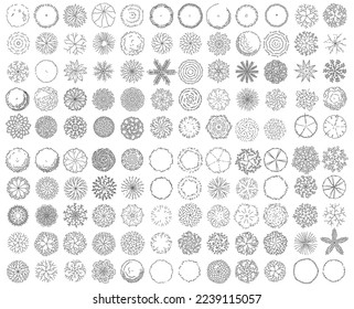 Architectural top view tree vector illustration