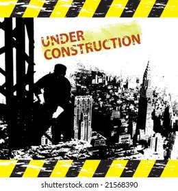 Architectural Under Construction Vector Background