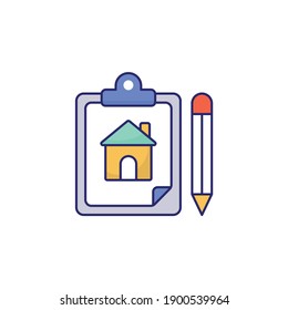 Ilustración de estilo de icono de vector arquitectónico. Archivo EPS 10