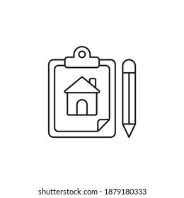 Architectural Vector Outline Icon Style Illustration. EPS 10 File 