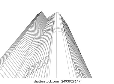 Representación 3D de fondo digital de Fondo de pantalla arquitectónico