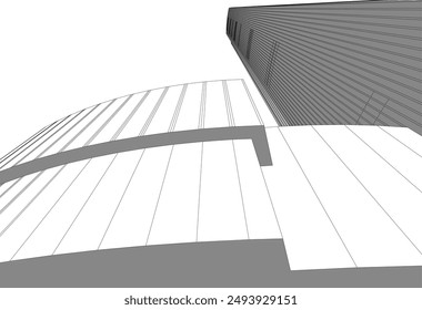 Architectural wallpaper digital backgroud 3d rendering