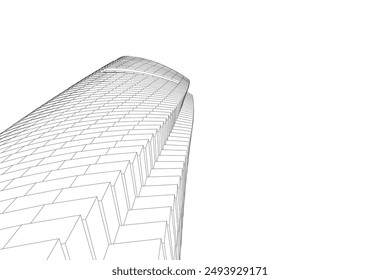 Architektur-Bildschirmhintergrund-Digitalhintergrund-3D-Rendering