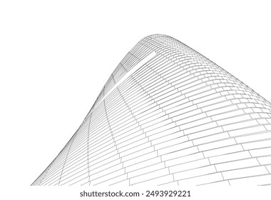 Architectural wallpaper digital backgroud 3d rendering