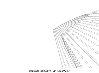 Architectural wallpaper digital backgroud 3d rendering
