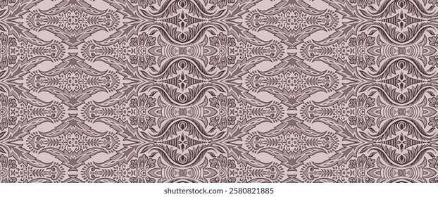 Architectural-style geometric Pattern archways adorned with floral ornamentation for classical wallpapers, elegant gift wraps, and vintage textiles.