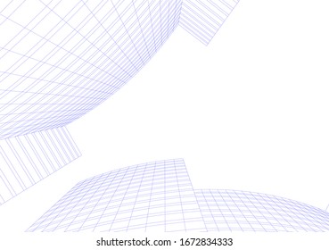  architecture 3d building, vector illustration