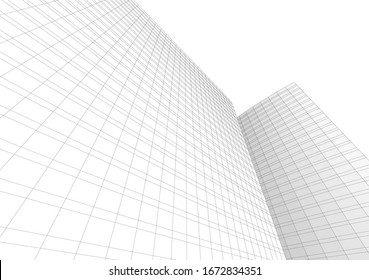  architecture 3d building, vector illustration